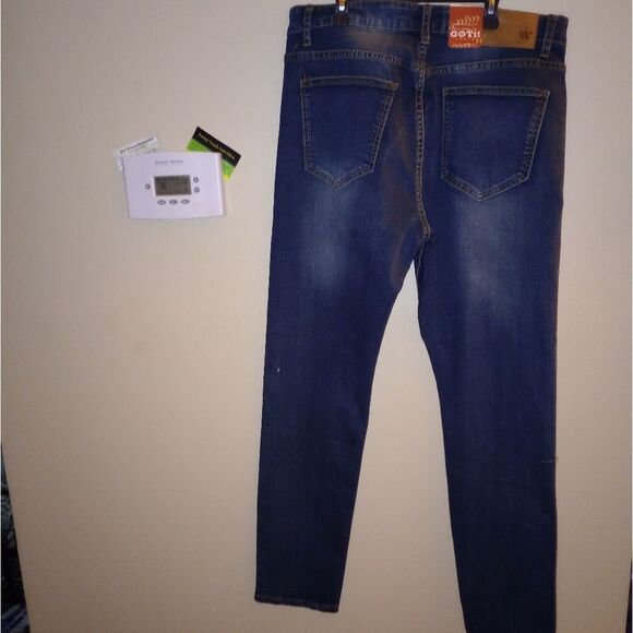 🆕🎨Waimea Printed Skinny Fit Men Jeans - Picture 5 of 6